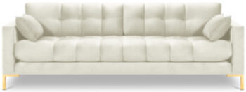 4 seater design sofa "Mamaia Velvet" - Soft Beige