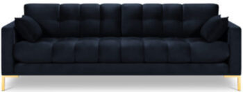 4 seater design sofa "Mamaia velvet" - dark blue