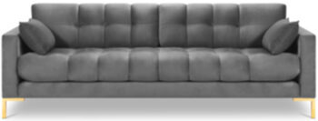 4 seater design sofa "Mamaia velvet" - gray