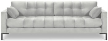 4 seater design sofa "Mamaia Velvet" - Silver