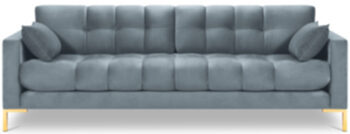 4 seater design sofa "Mamaia Velvet" - Light Blue
