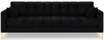 4 seater design sofa "Mamaia Velvet" - Black