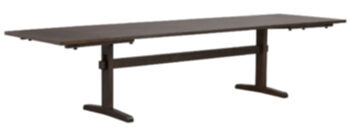 Large extendable table "Westville" 240-330 x 95 - dark brown oak