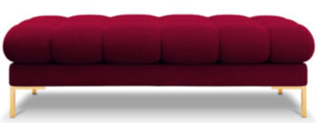 Large design pouf / bench "Mamaia Velvet" Dark Red