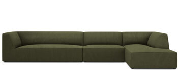 5-Sitzer Ecksofa „Sao“ 366 x 180 cm, mit Cordbezug - Grün