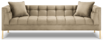 3-Sitzer Designsofa „Karoo“ Samt - Beige