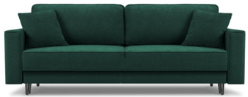 3-Sitzer Sofa „Dunas“ mit Strukturstoff Smaragdgrün und Schlaffunktion