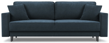 3-Sitzer Sofa „Dunas“ mit Strukturstoff Dunkelblau und Schlaffunktion