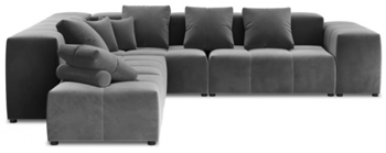 Flexible XL Big sofa "Margo" 340 x 338 cm - velvet