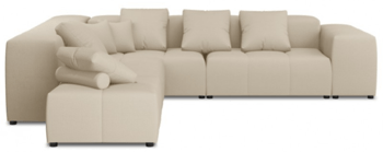 Flexible XL Big sofa "Margo" 340 x 338 cm - textured fabric