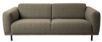 2.5-Sitzer Designer-Sofa Teddy Olive 206 cm