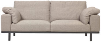 3-Sitzer Sofa „Noah II“ 230 cm - Beige / Beine Schwarz