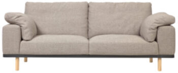 3-Sitzer Sofa „Noah II“ mit abnehmbaren Bezügen - Beige/Natur