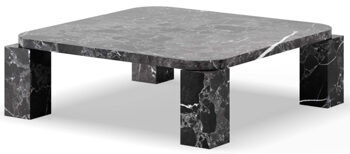 Designer coffee table "Atlas* Costa Black Marble - 82 x 82 cm