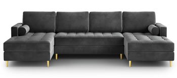 Panorama U-shape corner sofa "Santos" - dark gray