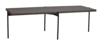 Coffee table "Shelton" ash dark brown 145 x 60 cm