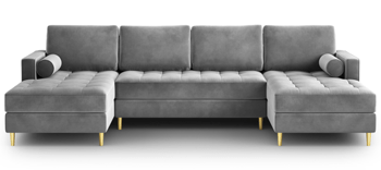 Panorama U-shape corner sofa "Santos" - light gray