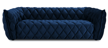 Exklusives 3-Sitzer Design Sofa „Flandrin" - Königsblau