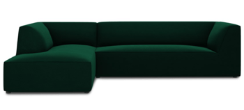 4-Sitzer Ecksofa „Sao“ 273 x 180 cm mit Samtbezug / Eckteil links