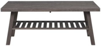 Solid wood coffee table "Brooklyn" dark brown oak 130 x 75 cm