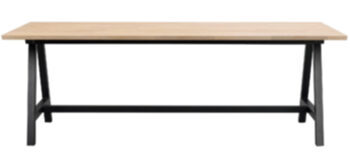 Grosser Massivholz Tisch „Carradale A“ 220-320 x 100 cm - Eiche gebleicht