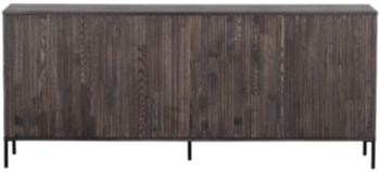 Solid sustainable sideboard \"New Lewison\" 200 x 85 cm, 4 doors - Espresso