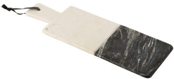 XL Marmor-Schneidebrett „Black & White“ 48 x 17 cm