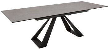 Extendable designer dining table "Concord" ceramic 180-230 x 90 cm - Anthracite