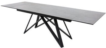 Extendable designer dining table "Atlas" ceramic 180-220-260 x 90 cm - concrete look