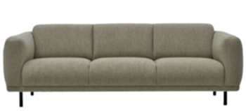 3 seater designer sofa Teddy Olive 218 cm