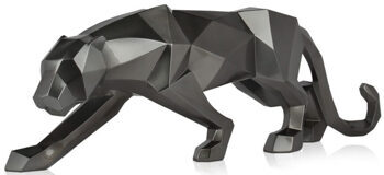 Design sculpture panther 31 x 99 cm - dark gray
