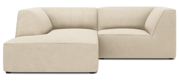 3-seater corner sofa "Sao" 186 x 180 cm, with corduroy cover - corner part left