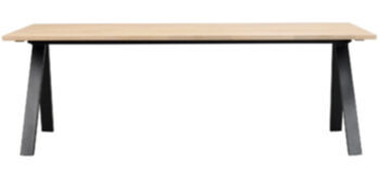Grosser Massivholz Tisch „Carradale V“ 220-320 x 100 cm - Eiche gebleicht
