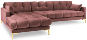 Design corner sofa "Mamaia Velvet" - Pink