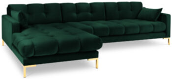 Design corner sofa "Mamaia velvet" - emerald green