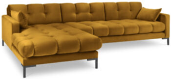 Design corner sofa "Mamaia velvet" - ocher