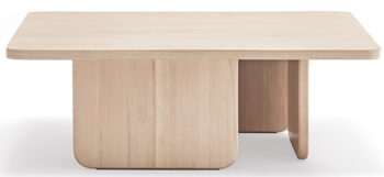 Design coffee table "ARQ" Natural 100 x 100 cm