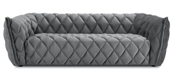 Exclusive 3 seater design sofa "Flandrin" - light gray