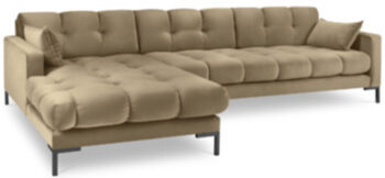 Design corner sofa "Mamaia Velvet" - Beige