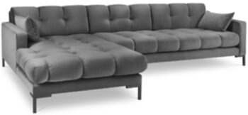 Design corner sofa "Mamaia Velvet" - Gray