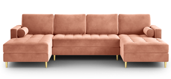 Panorama U-shape corner sofa "Santos" - Pink
