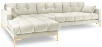 Design corner sofa "Mamaia Velvet" - Soft Beige