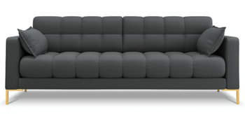 3 seater design sofa "Mamaia textured fabric" dark gray