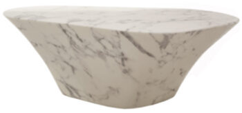 Design coffee table Marble Look White 87.5 x 51 cm