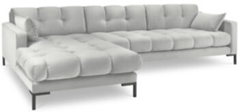 Design corner sofa "Mamaia Velvet" - Silver