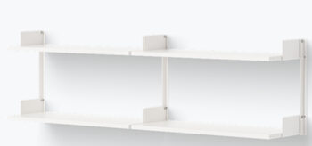 Wall shelf "New Works Chamber" - 163.5 x 46 cm, White / White