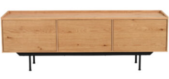 Massivholz Lowboard „Brewerton“ 160 x 56 cm - Wildeiche lackiert