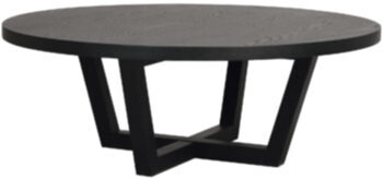 Grande table basse "Boxford" Ø 110 cm, chêne noir