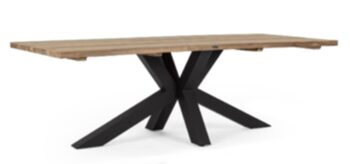 Rechteckiger In-/Outdoor Tisch „Ramsay“ 240 x 100 cm - Schwarz, aus recyceltem Teakholz