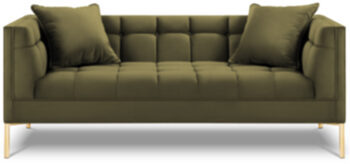 2-Sitzer Designsofa „Karoo“ Samt - Olive
